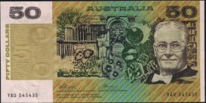 $50 Last prefix. First year of issue of decimal $50 Banknote