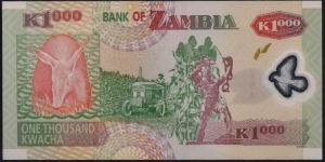 Banknote from Zambia