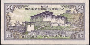 Banknote from Bhutan