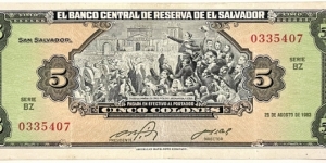 5 Colones Banknote