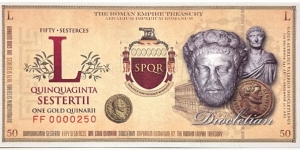 50 Sesterces / 1 Gold Quinarii (Private Issue) Banknote