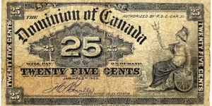 25 Cents (Dominion of Canada - 1900) Banknote