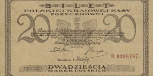 Poland 20 Marek 1919 Banknote