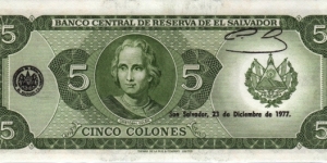 Banknote from El Salvador