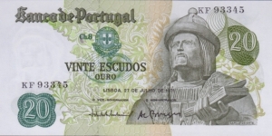 P-173(9) 20 Escudos (Constancio & Borges signatures) Banknote