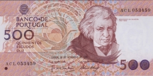 P-180a(6) 500 Escudos (Moreira & Ribeiro) Banknote