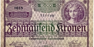 10.000 Kronen Banknote