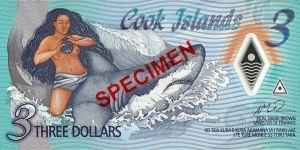 Cook Islands N.D. (2021) 3 Dollars.

Specimen. Banknote