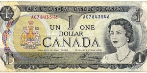 1 Dollar (Double letter serial/ Engraved back) Banknote