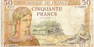 50 Francs Banknote