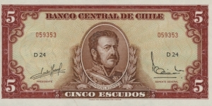 Chile 5 Escudos Banknote