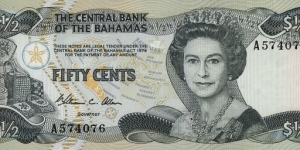 Bahamas 50 cents Banknote