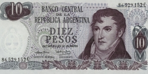 Argentina 10 Pesos Banknote