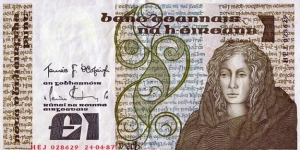 Ireland 1987 1 Pound. Banknote