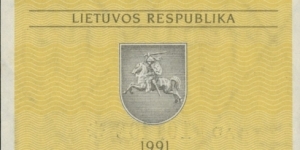 Banknote from Lithuania