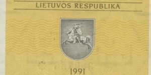 Banknote from Lithuania