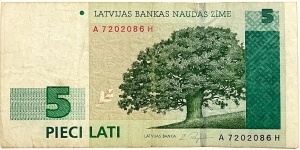 5 Lati Banknote