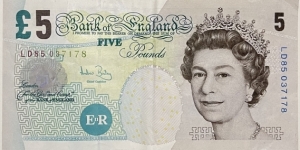5 Pounds Sterling Banknote