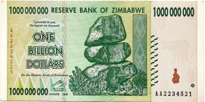 1.000.000.000 Dollars Banknote