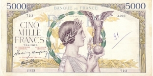 5000 Francs Banknote