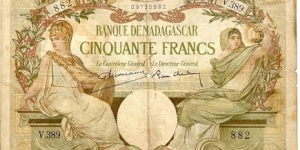 50 Francs (Issue of 1937-1947) Banknote