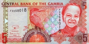 The Gambia N.D. (2013) 5 Dalasis. Banknote