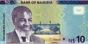 Namibia 2021 10 Dollars. Banknote