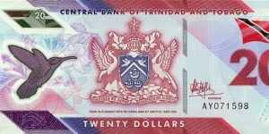 Trinidad & Tobago 2020 20 Dollars. Banknote