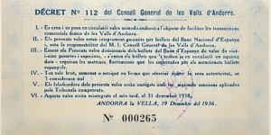 Banknote from Andorra