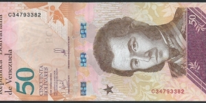 50 Bolivares / pk 105a Banknote