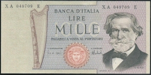 (Reproduction) / 1.000Lire / pk (101h) / (1981)  Banknote