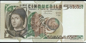 (Reproduction) / 5.000Lire / pk (105b) / (1982)  Banknote