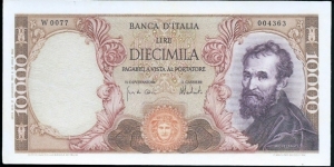 (Reproduction) / 10.000Lire / pk (97f) / (1973)  Banknote