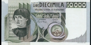 (Reproduction) / 10.000Lire / pk (106c) / (1984)  Banknote