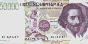 (Reproduction) / 50.000Lire / pk (116) / (27 Maggio 1982)  Banknote