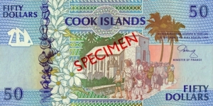 Cook Islands N.D. 50 Dollars.

Specimen. Banknote