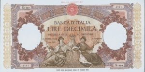 (Reproduction) / 10.000Lire / pk (89d) / (24 Marzo 1962) Banknote