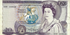 UNITED KINGDOM 20 Pounds 1981 Banknote