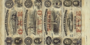WESTERN EXCHANGE FIRE & MARINE INSURANCE CO.
1,2,3,5 Dollars 1857
Uncut sheet Banknote