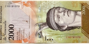 2000 Bolivares Banknote