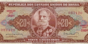 BRAZIL 20 Cruzeiros 1962 Banknote