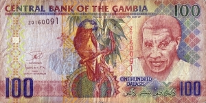 The Gambia N.D. (2013) 100 Dalasis.

Replacement note. Banknote