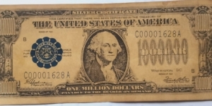1923,Silver Certificate with
Low


 serial NO.USD1000000 MILLION
Price USD1500000 MILLION
Email marilen_hicks@yahoo.com or call
+639064850120 Banknote