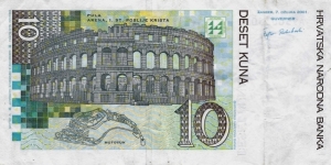 Banknote from Croatia