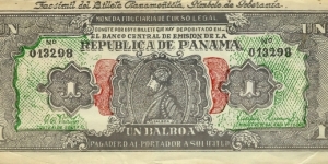 PANAMA 1 Balboa (Political Advertisement for the campaign of Arnulfo Arias) Banknote