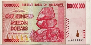 100.000.000 Dollars Banknote