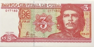 3 Pesos (Serial 017180) Banknote
