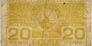 20 Penni (1921 Issue) Banknote