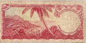 Banknote from East Caribbean St.