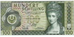 AUSTRIA 100 Schilling 1969 Banknote